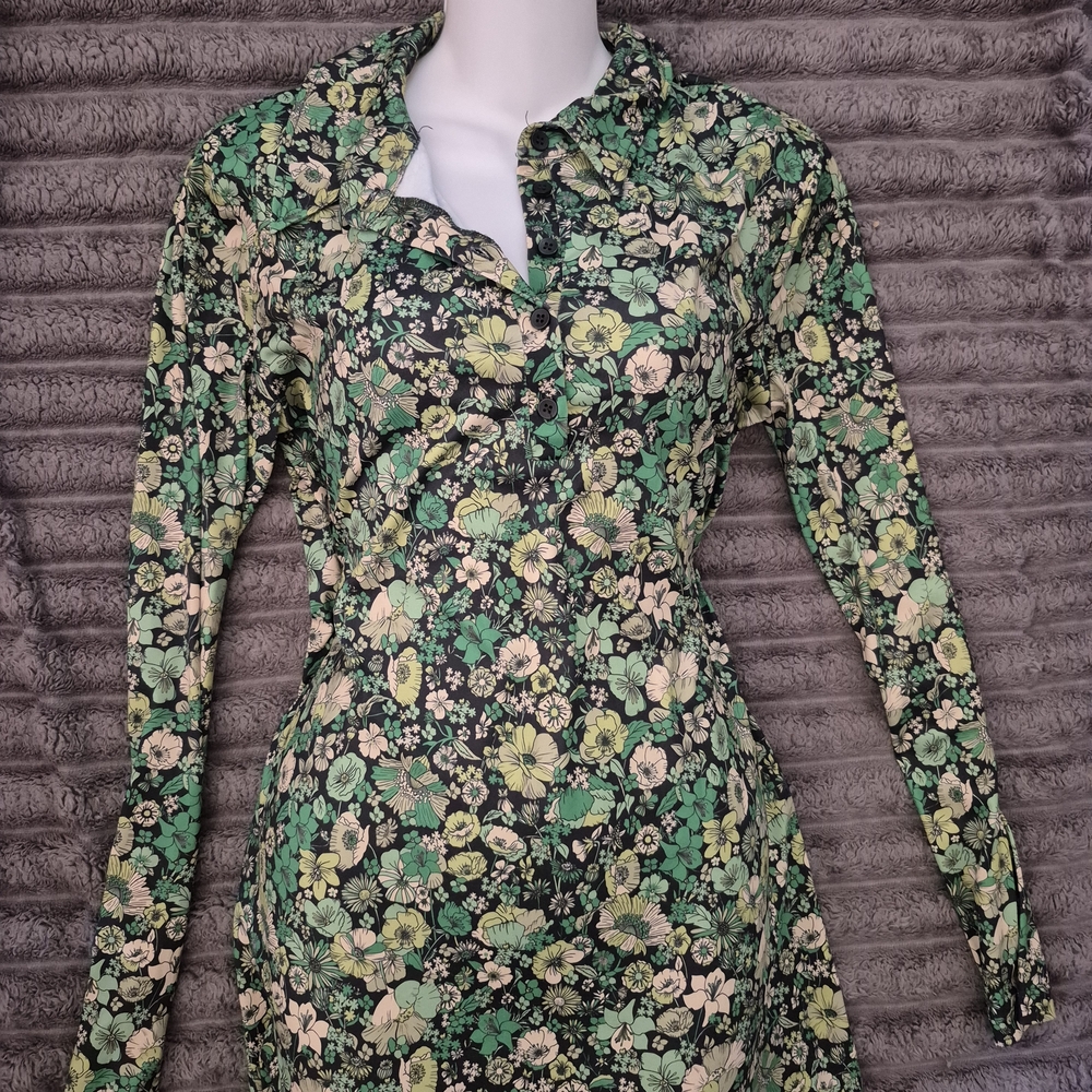 Zara Green Floral Dress